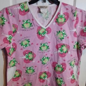 Frog Scrub Top